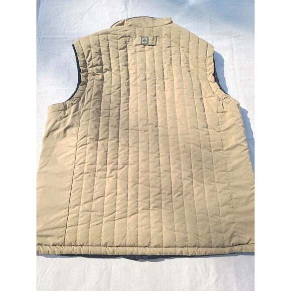 Rainforest Mens Size  XL Outdoor Wind Water Resistant Vest Reversible Blue Tan - Picture 6 of 8